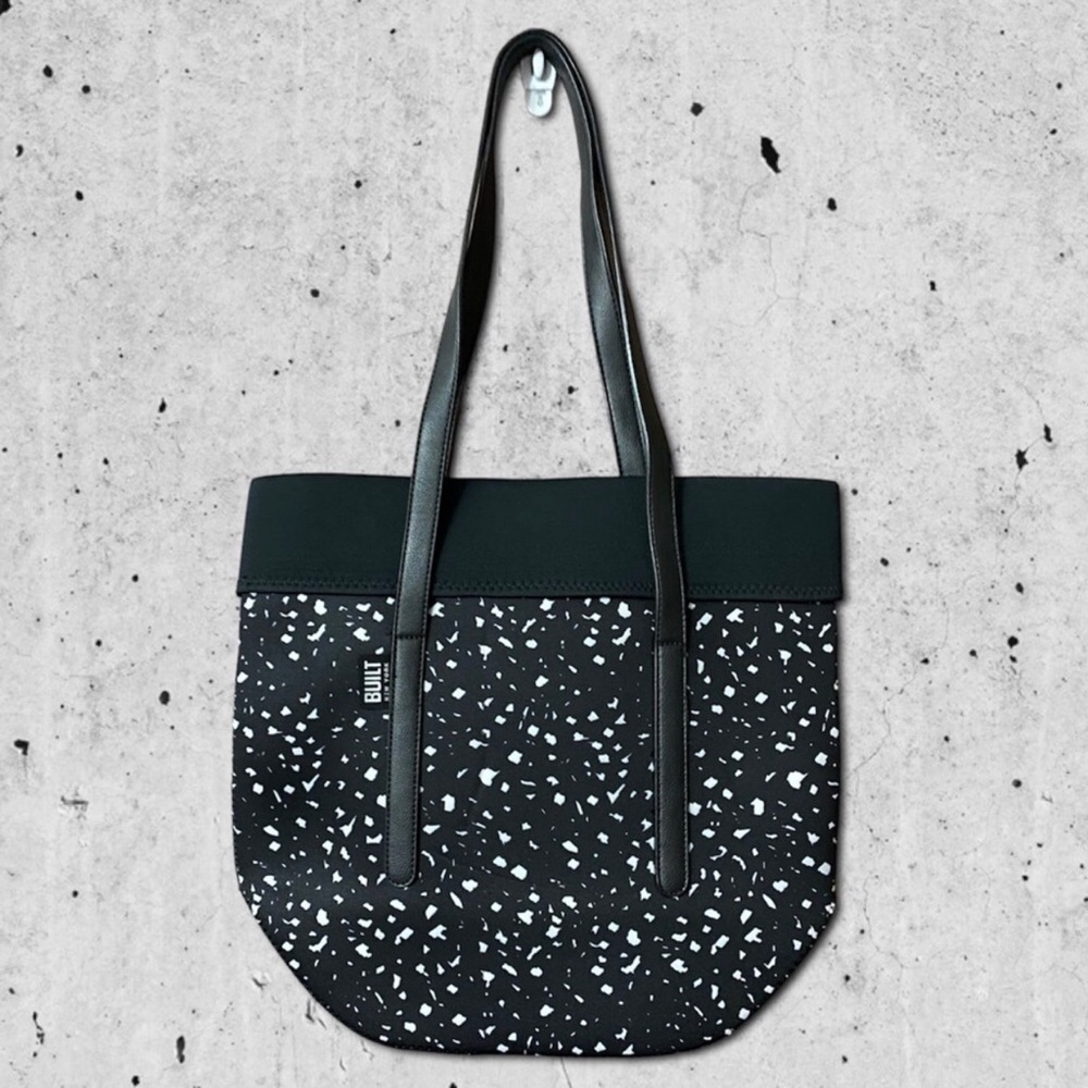 Black and White Speckled Tote Bag